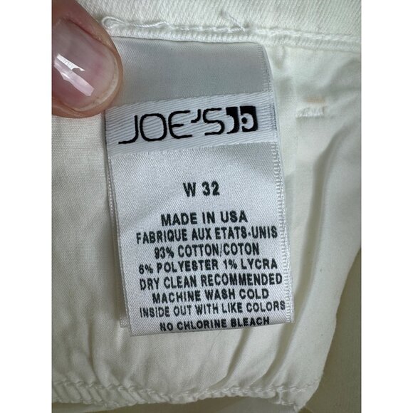 Joes Womens White Denim Shorts NWT W32 93% Cotton 2" Inseam Classic Fit - Picture 7 of 14